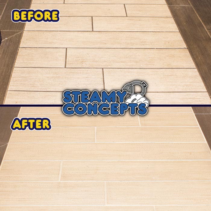 Tile & Grout Cleaning Before & After Steamy Concepts Service