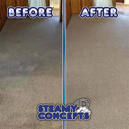 Before and after carpet cleaning results 2
