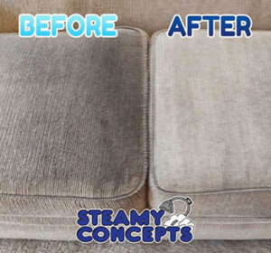 Before and after results of our Upholstery Cleaning Service in Phoenix. 