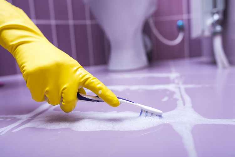 Grout cleaning tile cleaning