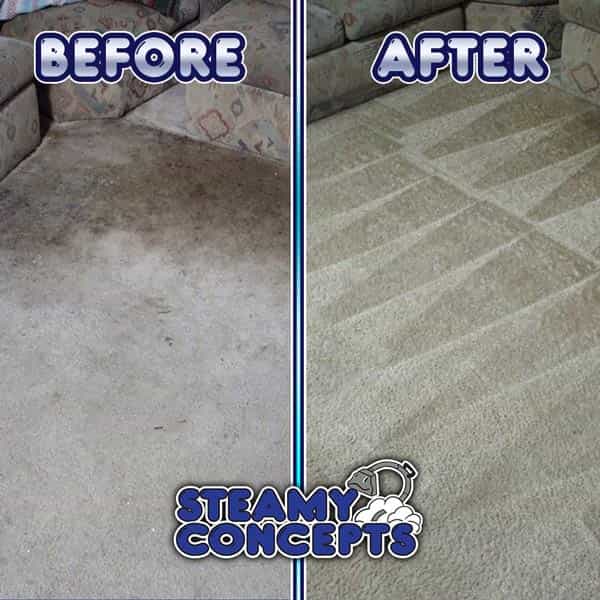 Steamy Concepts Carpet Cleaning: Before and After: Living Room Cleaning