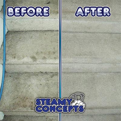 before and after stairs carpet cleaning service in Scottsdale, AZ